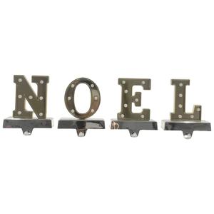 Northlight LED NOEL Christmas Stocking Holder - Set of 4