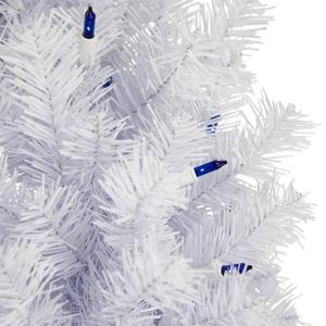 Northlight Pre-Lit Geneva 24in. White Spruce Artificial Wreath alternate view