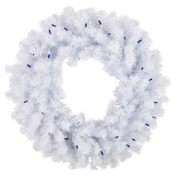 Northlight Pre-Lit Geneva 24in. White Spruce Artificial Wreath