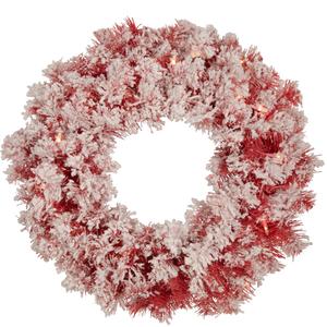 Northlight Flocked Red Artificial Christmas Wreath