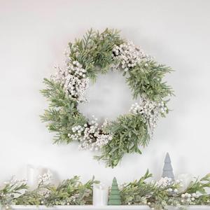 Northlight 28in. Berry and Frosted Pine Christmas Wreath