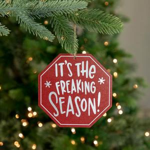 Northlight 5in. Octagonal Wooden Sign Christmas Ornament alternate view
