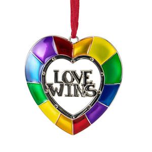 Northlight 3in. Love Wins Pride Heart Christmas Ornament