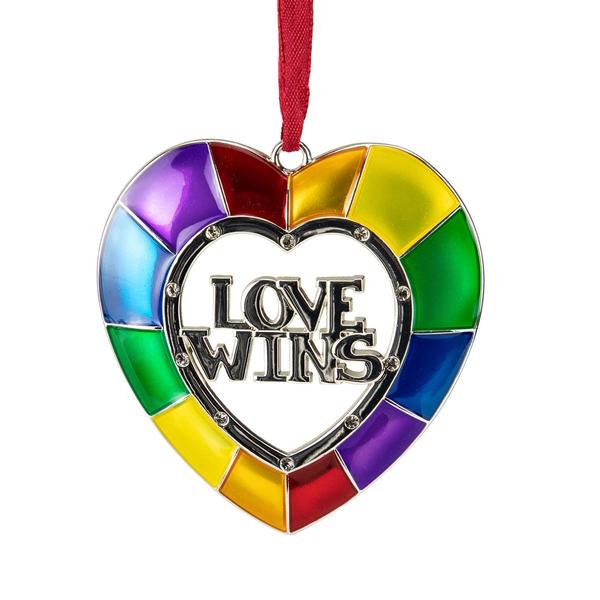 Northlight 3in. Love Wins Pride Heart Christmas Ornament