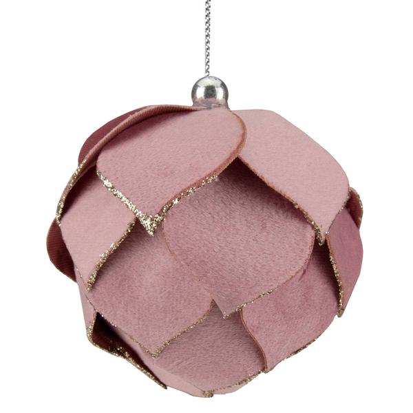 Northlight 5in. Pink Flower Petal Christmas Ornament