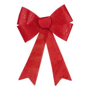 Northlight LED Red Burlap Bow Christmas Decor