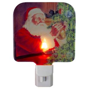 Northlight Norman Rockwell Santa Trimming Nightlight