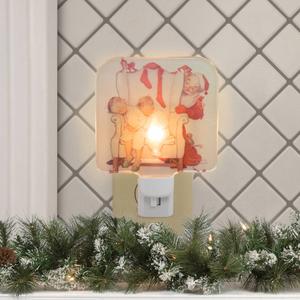 Northlight Norman Rockwell Sleeping Children Nightlight alternate view