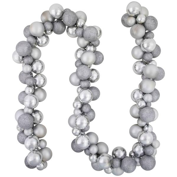 Northlight 6ft. Shatterproof Silver Christmas Garland