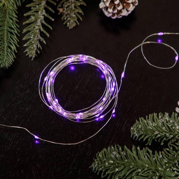 Northlight 100ct. Purple LED Micro Fairy Lights alternate view