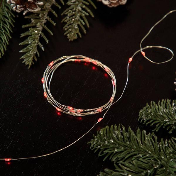 Northlight 20ct. Red LED Fairy Micro Christmas Lights alternate view