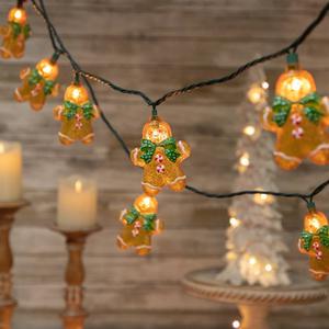Northlight 10ct. Gingerbread Man Christmas Lights alternate view