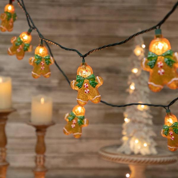 Northlight 10ct. Gingerbread Man Christmas Lights alternate view