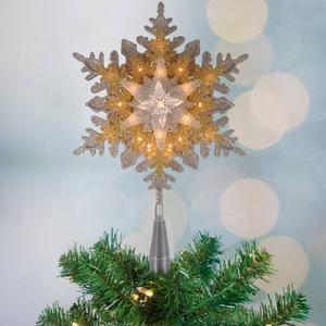 Northlight 13.75in. Snowflake Christmas Tree Topper alternate view