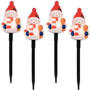 Northlight Snowmen Christmas Pathway Markers - Set of 4