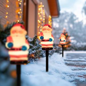 Northlight Santa Christmas Pathway Markers - Set of 4 alternate view