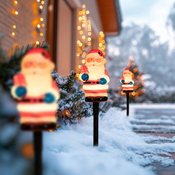 Northlight Santa Christmas Pathway Markers - Set of 4 alternate view