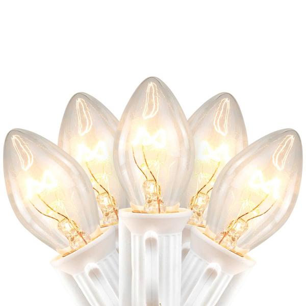 Northlight 25ft. Clear C7 Christmas Lights - White Wire