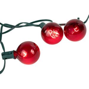 Northlight 10ft. Red G50 Globe Christmas Patio Lights alternate view