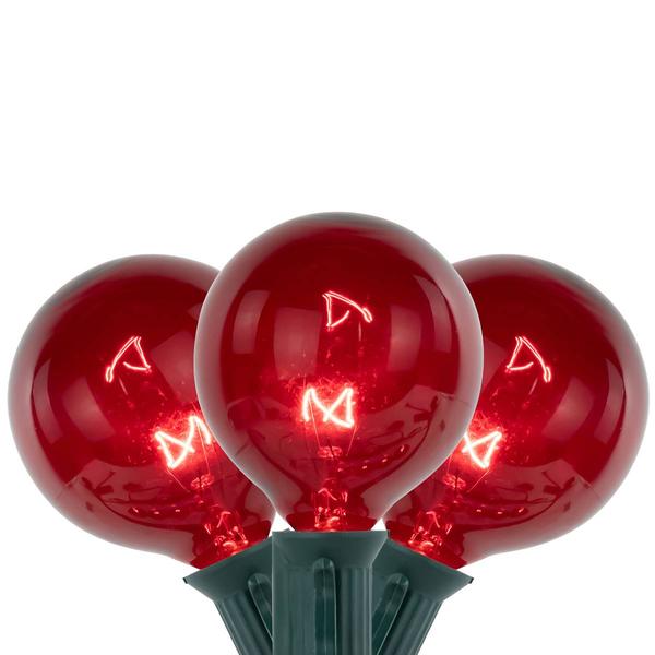 Northlight 10ft. Red G50 Globe Christmas Patio Lights