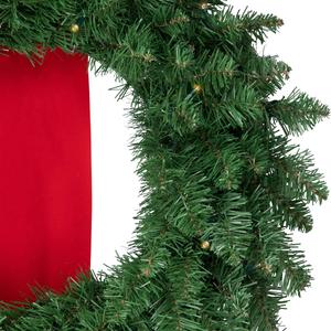 Northlight Pre-Lit Wreaths on Red Ribbon - Set of 3 alternate view