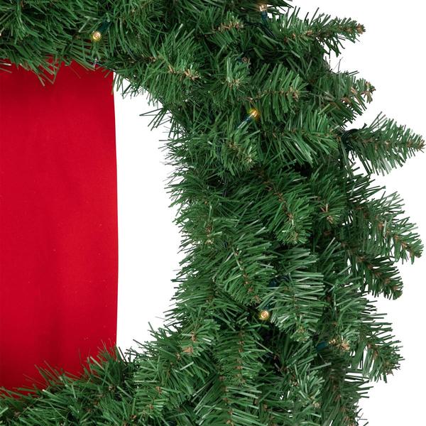 Northlight Pre-Lit Wreaths on Red Ribbon - Set of 3 alternate view