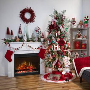 Northlight 9in. LED Red Plaid Gnome Christmas Ornament alternate view