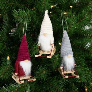 Northlight 5.25in Gnome Christmas Ornaments - Set of 3 alternate view