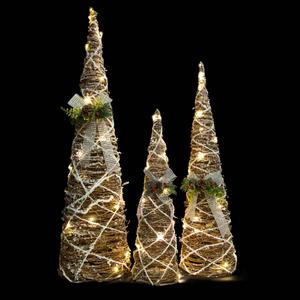 Northlight LED Pine and Berries Cones - Set of 3 alternate view