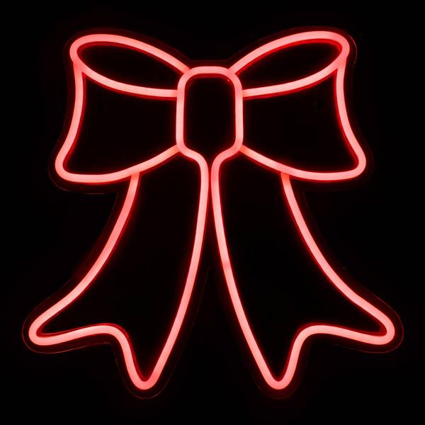 Northlight 15in. LED Neon Bow Christmas Window Decor