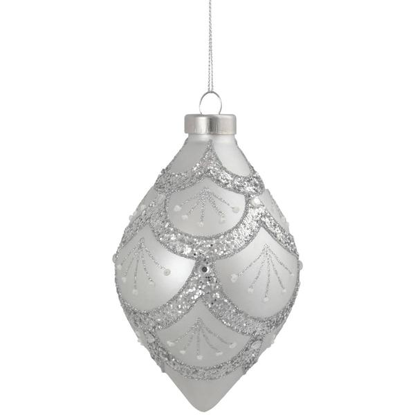 Northlight 5in. Finial Glass Christmas Ornament
