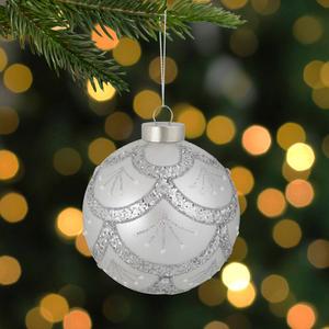 Northlight 4in. Glittered Cosmoid Christmas Ornament alternate view