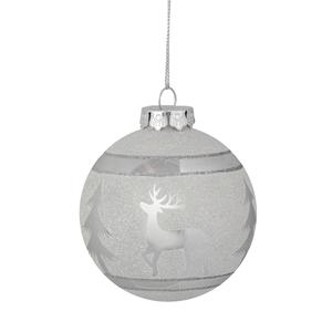 Northlight Reindeer Glass Christmas Ball Ornament