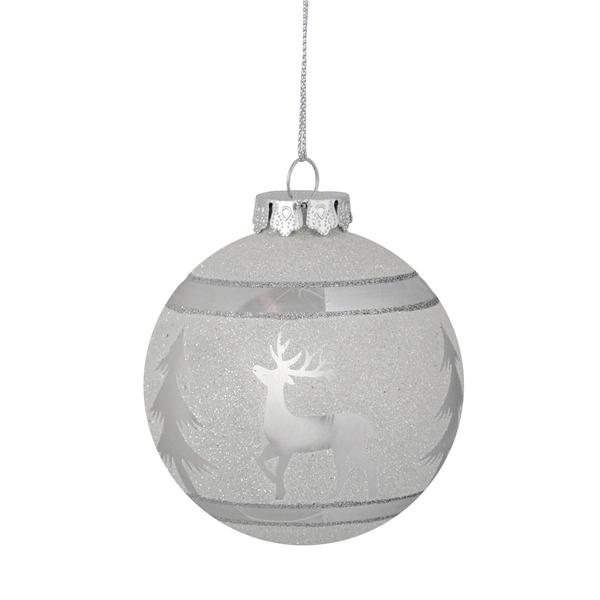 Northlight Reindeer Glass Christmas Ball Ornament