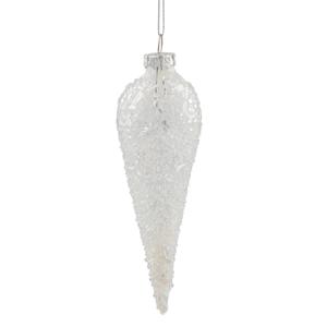 Northlight Clear Glass Winter Icicle Ornament