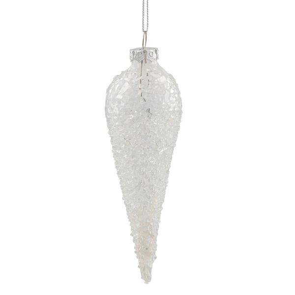 Northlight Clear Glass Winter Icicle Ornament
