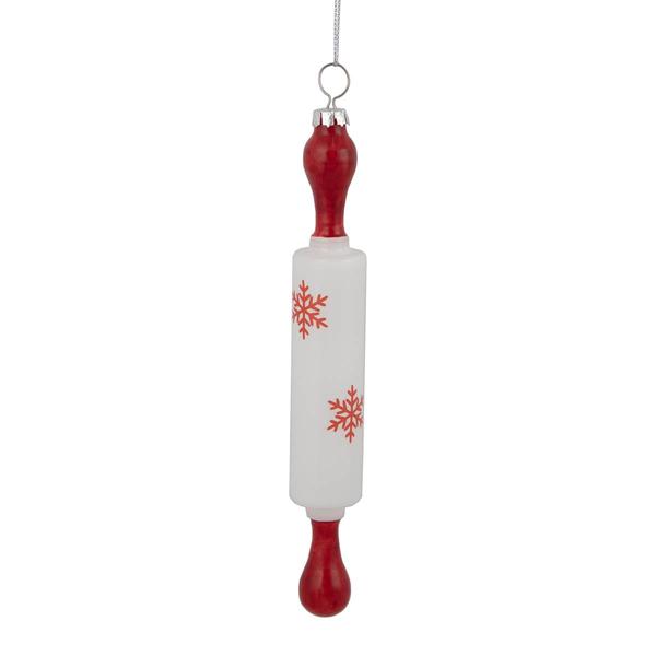 Northlight 7.25in. Rolling Pin Glass Christmas Ornament