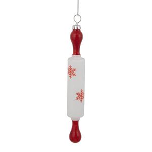 Northlight 7.25in. Rolling Pin Glass Christmas Ornament