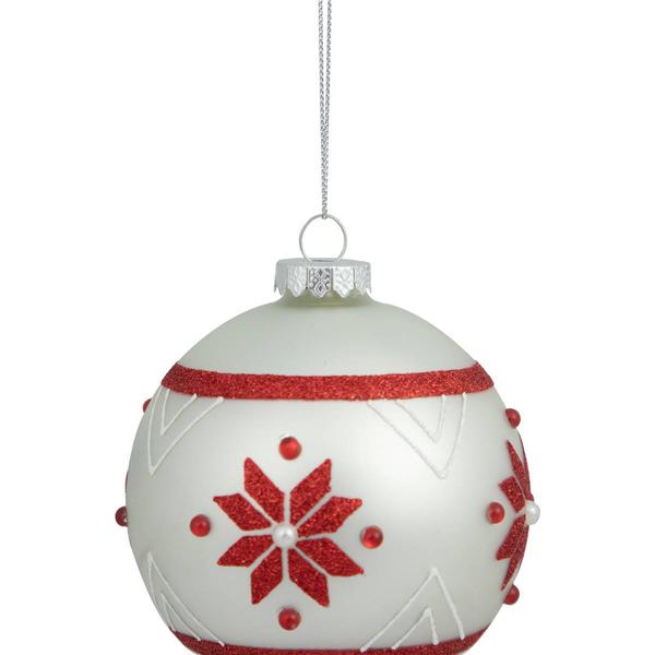 Northlight 4in. Glittered Snowflake Christmas Ornament alternate view