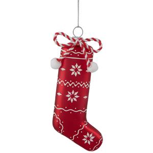 Northlight 5in. Stocking Glass Christmas Ornament