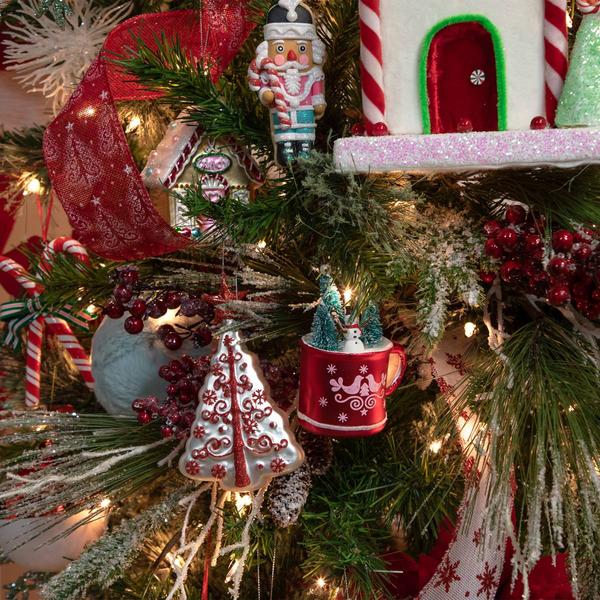 Northlight 4.25in. Snowman in a Cup Glass Ornament alternate view