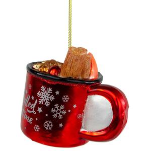 Northlight 3.75in. Mulled Wine Glass Christmas Ornament alternate view