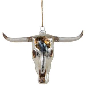 Northlight 5.5in. Longhorn Glass Christmas Ornament