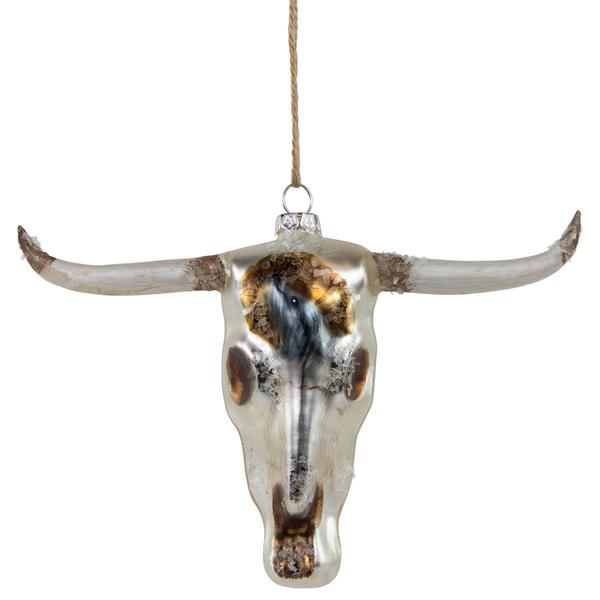 Northlight 5.5in. Longhorn Glass Christmas Ornament