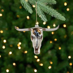 Northlight 5.5in. Longhorn Glass Christmas Ornament alternate view