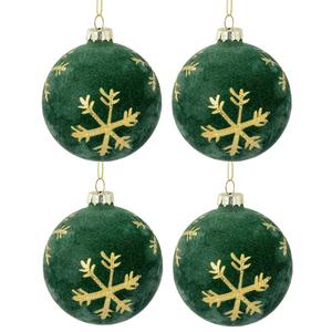 Northlight 3in. Velvet Christmas Ornaments - Set of 4