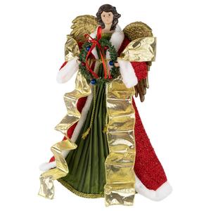 Northlight 18in. Angel w/Wreath Christmas Tree Topper alternate view