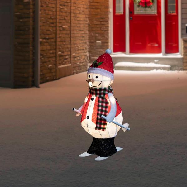 Northlight 24in. LED Animated Skiing Snowman Figurine alternate view