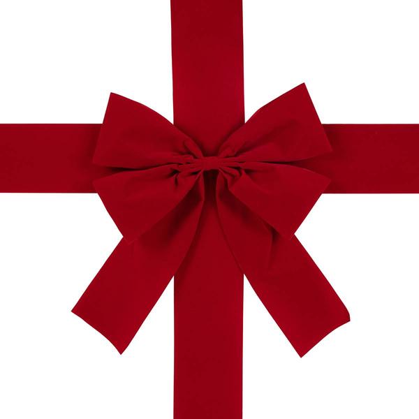 Northlight 14in. Classic Red Velvet Christmas Door Bow