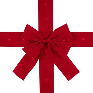 Northlight Pre-Lit Red Velvet Christmas Door Bow